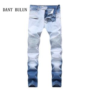 Blue fade Moto Biker Jeans